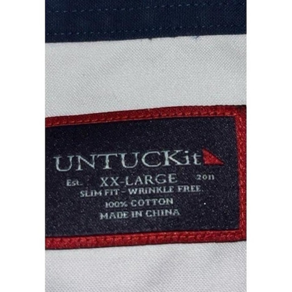 Mens Untuckit White Minimalist Button Up Preppy Dress Casual Shirt - Picture 3 of 4